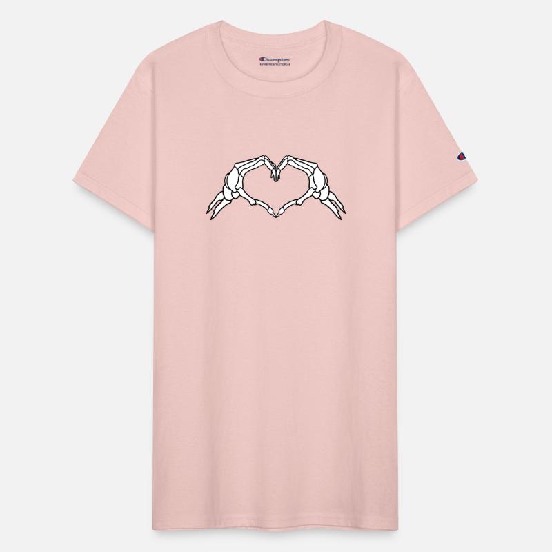 Skeleton hands heart