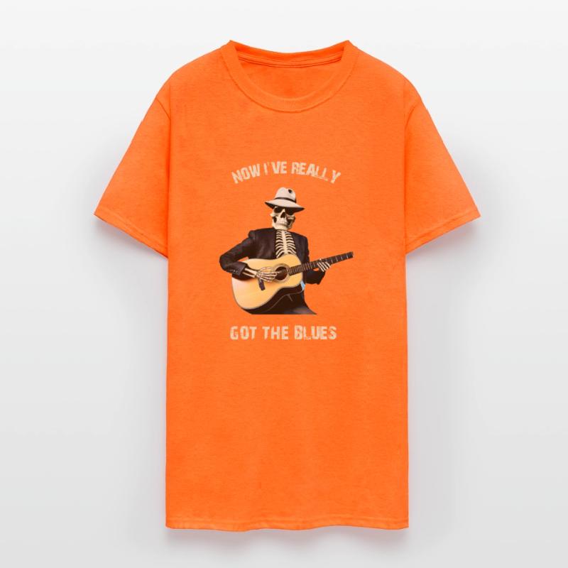 Skeleton playing Guitar - Halloween Guitar T Shirt