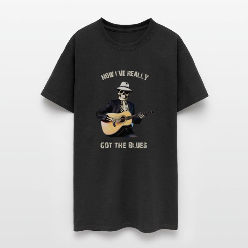 Skeleton playing Guitar - Halloween Guitar T Shirt