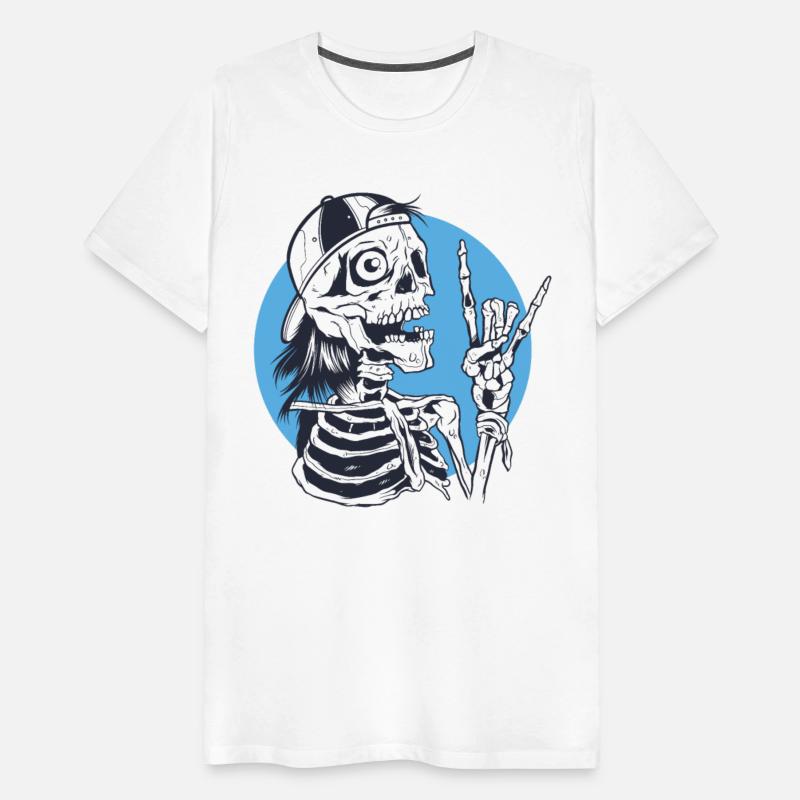 Skeleton rock and roll cartoon