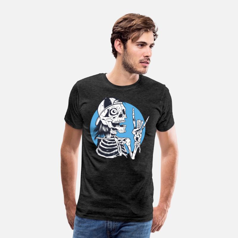 Skeleton rock and roll cartoon