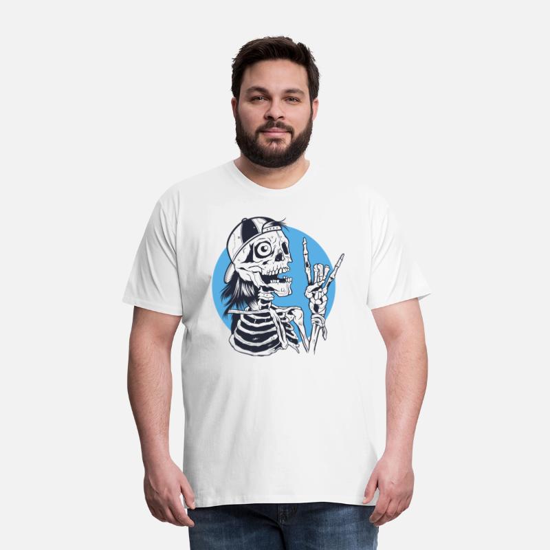 Skeleton rock and roll cartoon