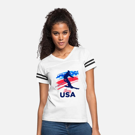 Skiing Usa Support The Team Usa Flag Ski Winter