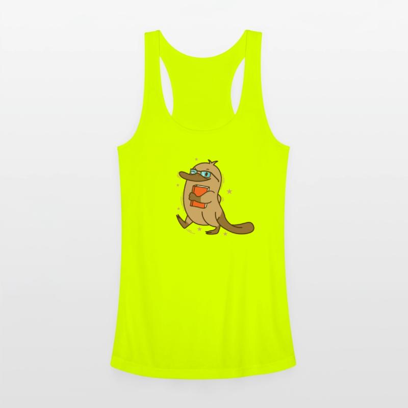 smart Platypus with Book and Glasses