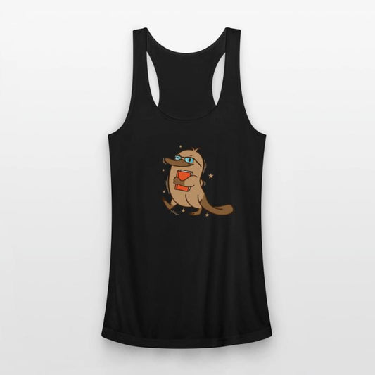 smart Platypus with Book and Glasses