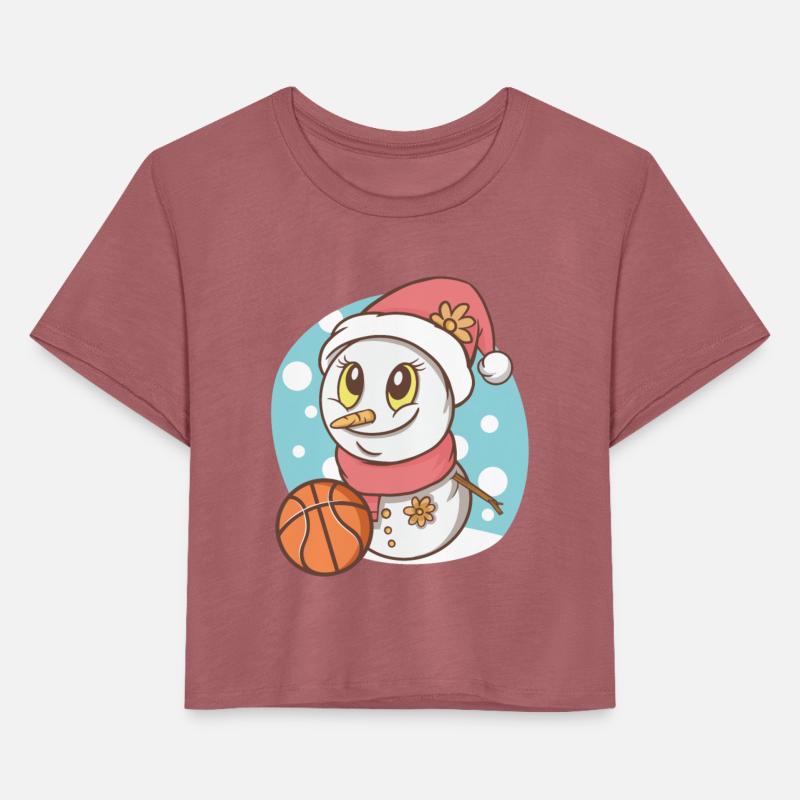 Snowman Snowman Playing Basketball