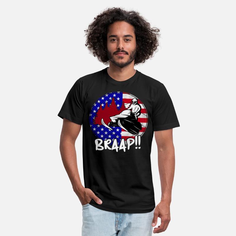 Snowmobile USA Flag Snowmobile Winter