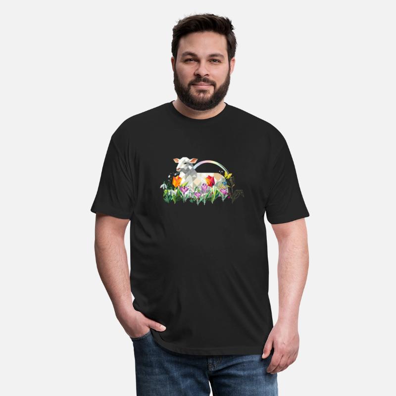 Spring Lamb with Flowers and Butterflies