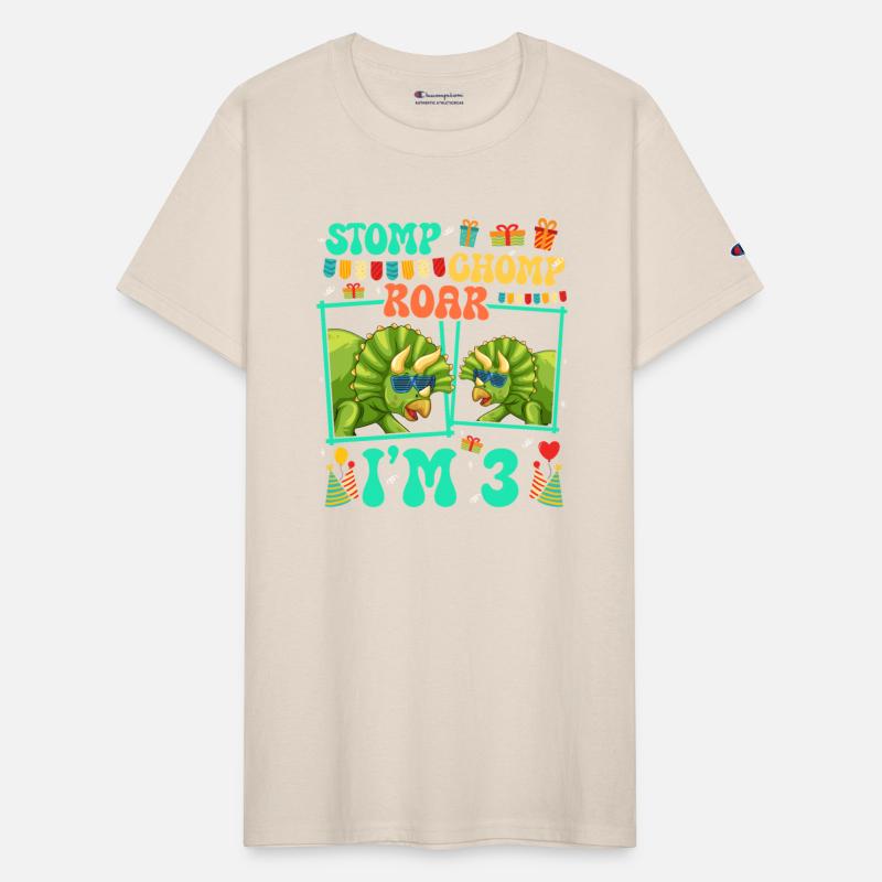 Stomp Chomp Roar I'm 3 Dinosaur Lover Kid 3rd