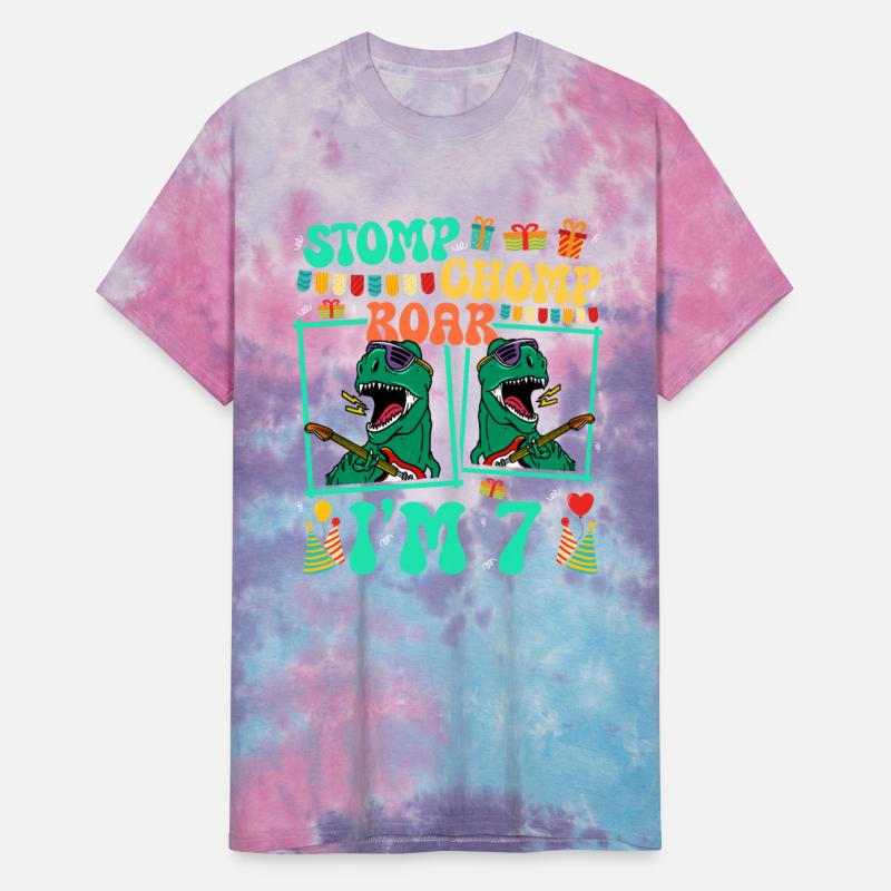 Stomp Chomp Roar I'm 7 Guitar Dinosaur Kid 7th