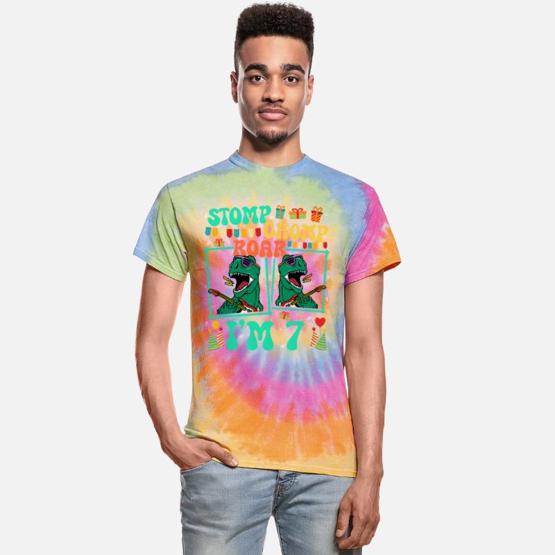 Stomp Chomp Roar I'm 7 Guitar Dinosaur Kid 7th