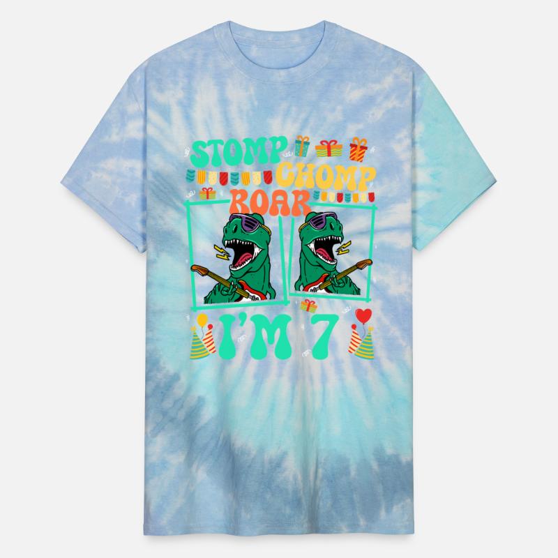 Stomp Chomp Roar I'm 7 Guitar Dinosaur Kid 7th