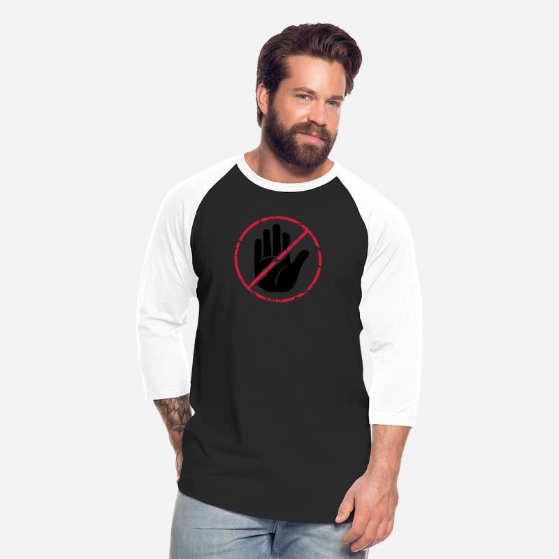 Stop sign hand crossed