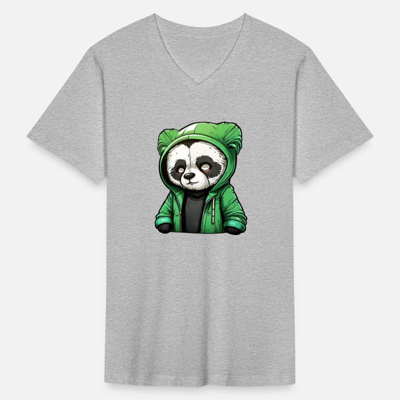 The panda in the green hoodie