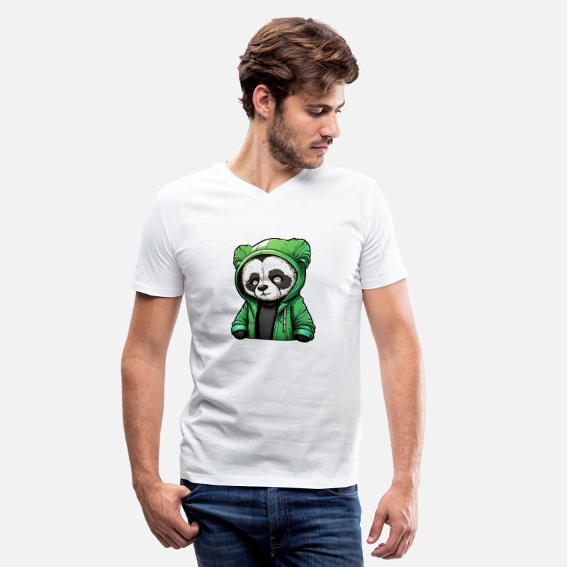 The panda in the green hoodie