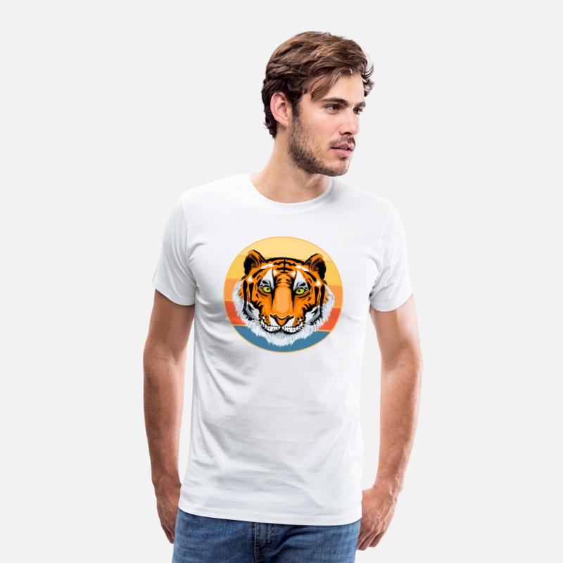 Tiger Big Cat Vintage Retro Sunset