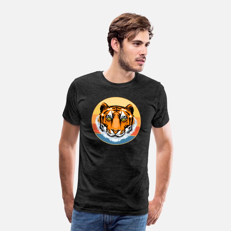 Tiger Big Cat Vintage Retro Sunset