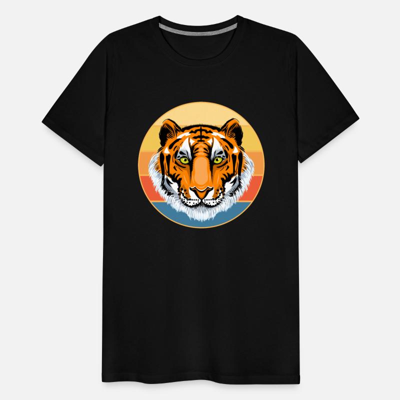 Tiger Big Cat Vintage Retro Sunset