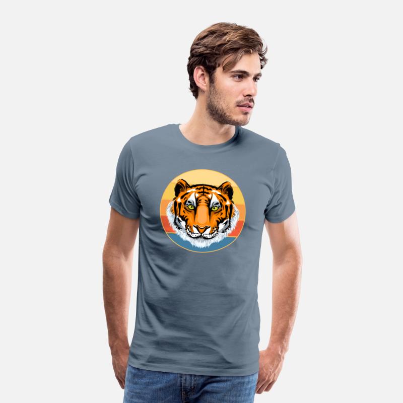 Tiger Big Cat Vintage Retro Sunset