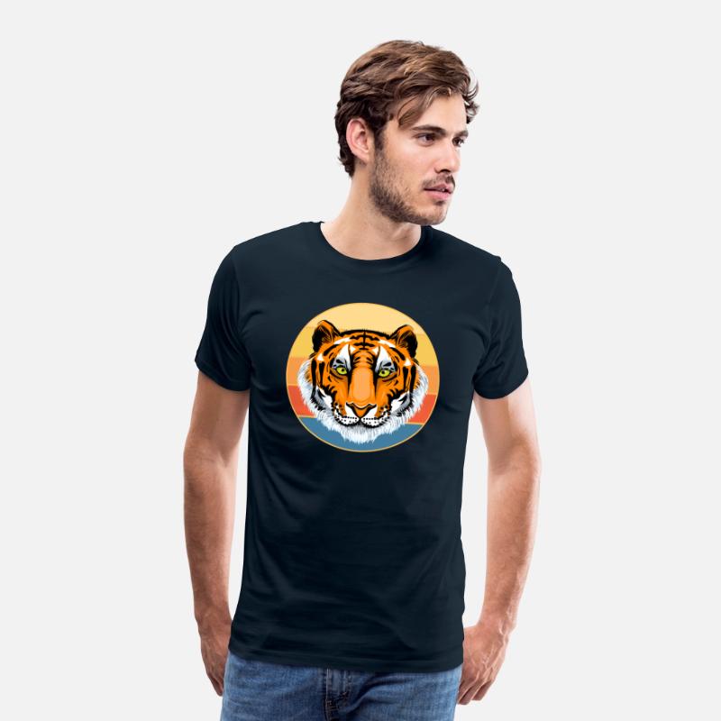 Tiger Big Cat Vintage Retro Sunset