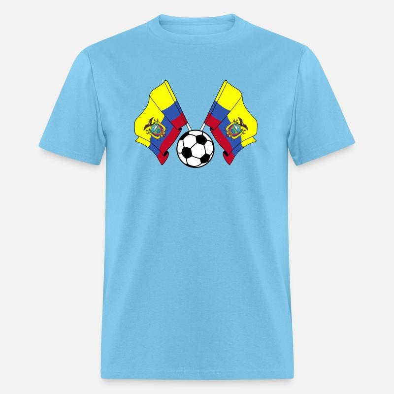 Two Ecuador flags soccer ball