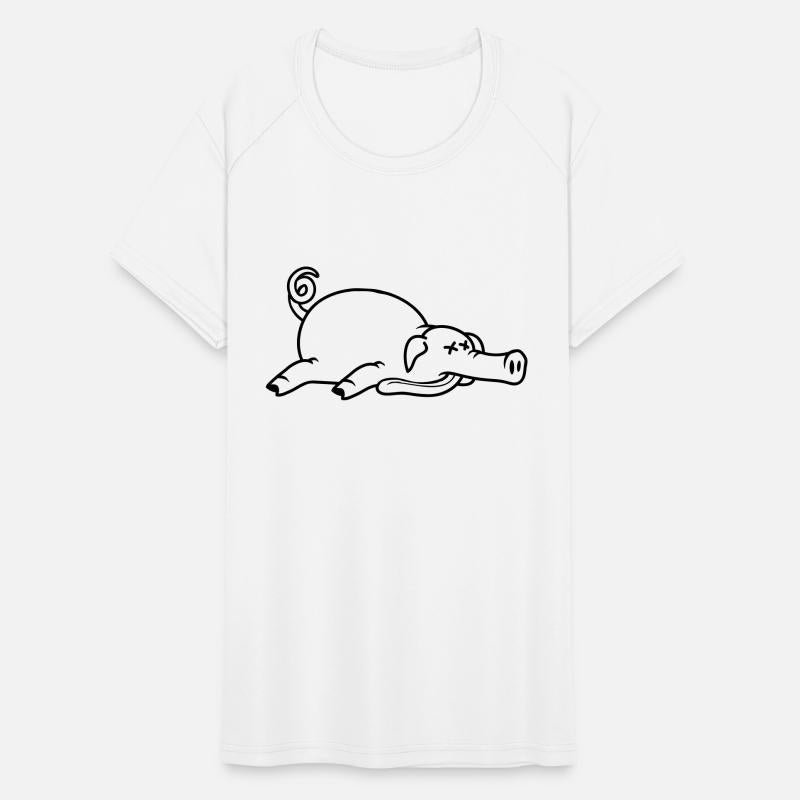 Unconscious dead pig barbecue food meat funny