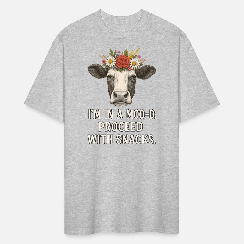 Unimpressed Cow with Flower Crown Im in a Moo d