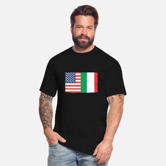 USA Italy Italian American Flag