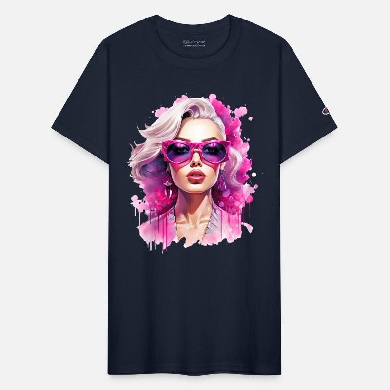 Vibrant Femme with Pink Sunglasses