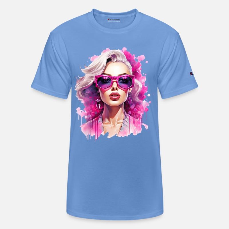 Vibrant Femme with Pink Sunglasses