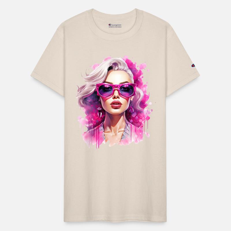 Vibrant Femme with Pink Sunglasses