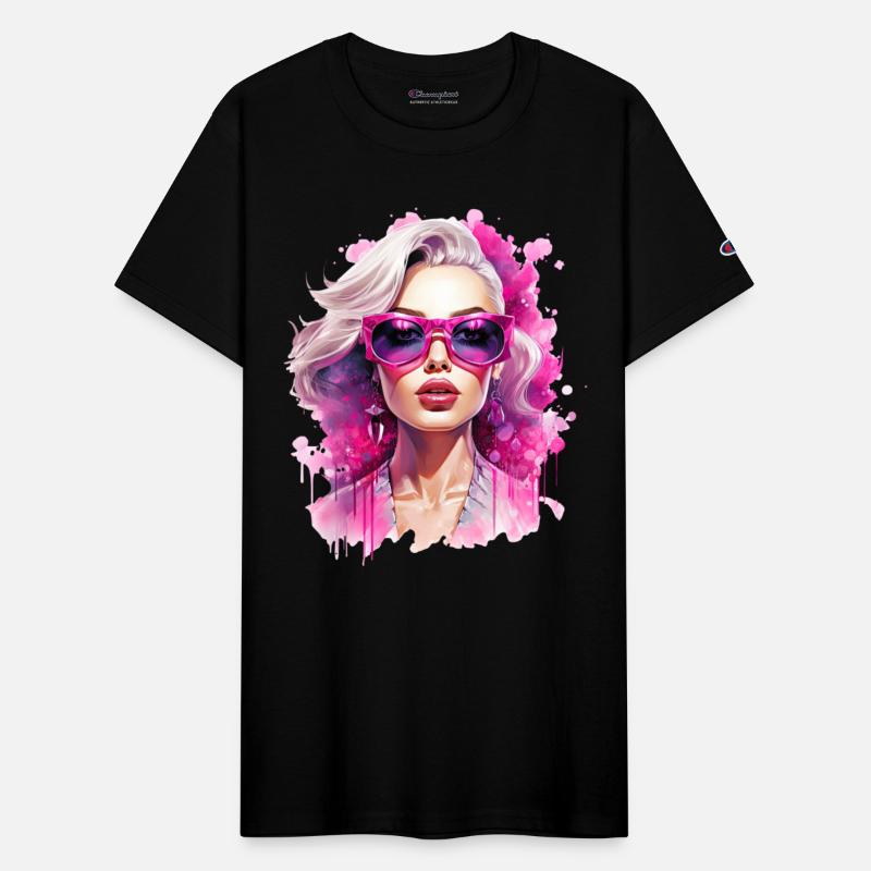 Vibrant Femme with Pink Sunglasses