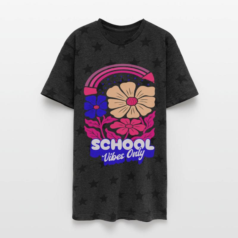 Vibrant Floral Rainbow with School Vibes