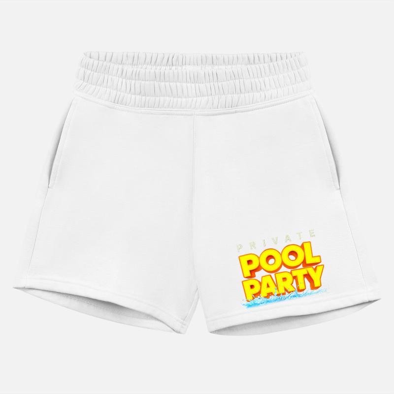 Vibrant Private Pool Party Text Design