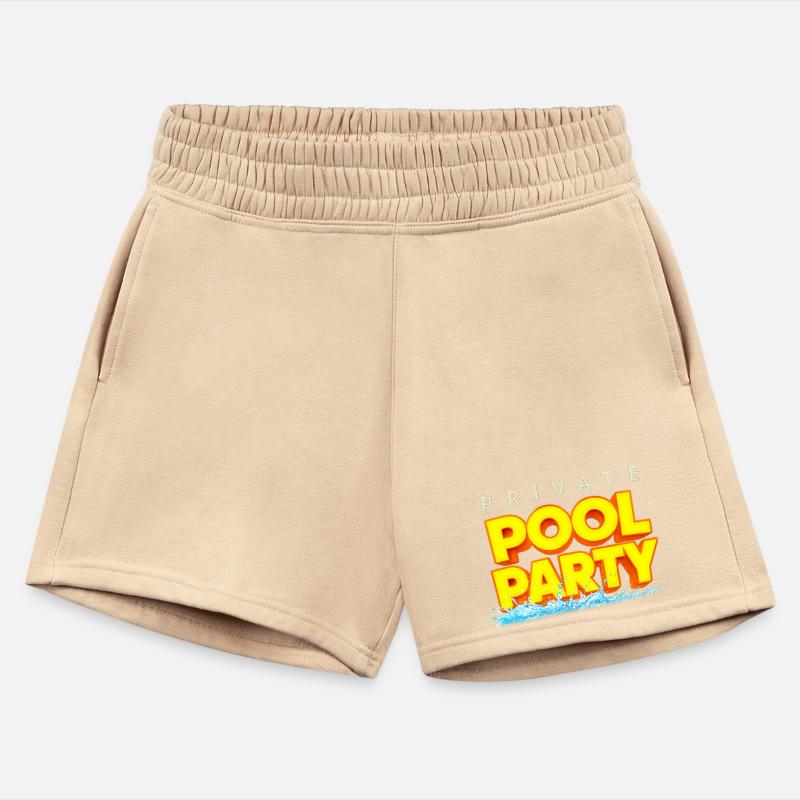 Vibrant Private Pool Party Text Design