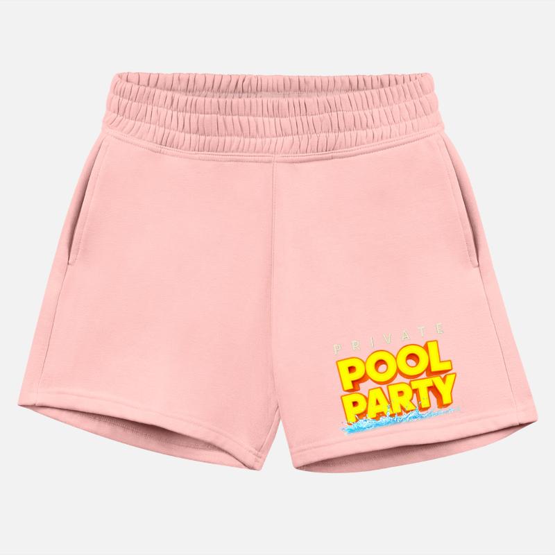 Vibrant Private Pool Party Text Design