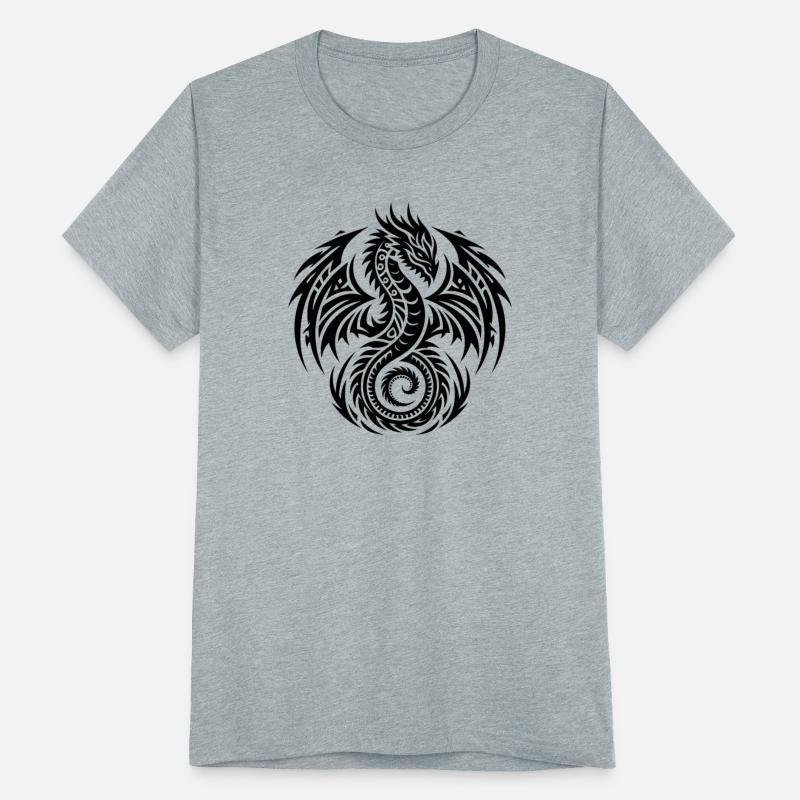 Vintager Scaly Tattoo Dragon With Wings