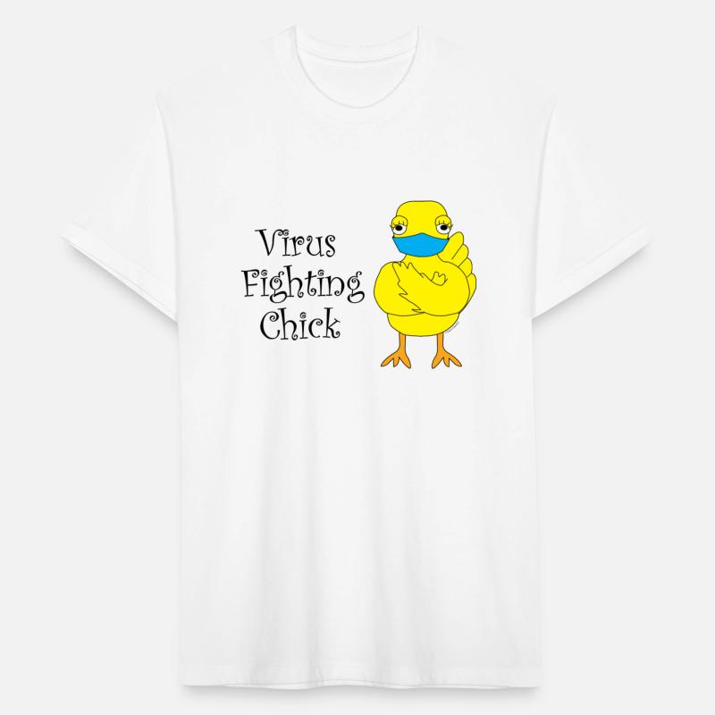 Virus Fighting Chick Side Text