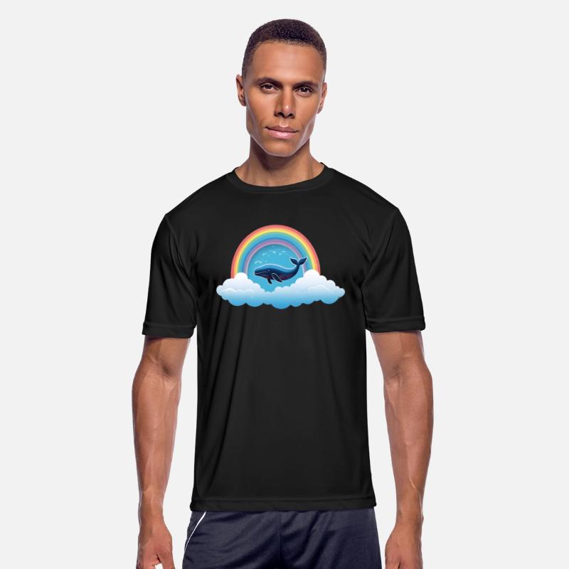 Whale Cloud with Rainbow Trail.