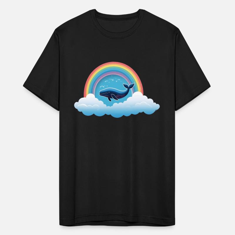 Whale Cloud with Rainbow Trail.
