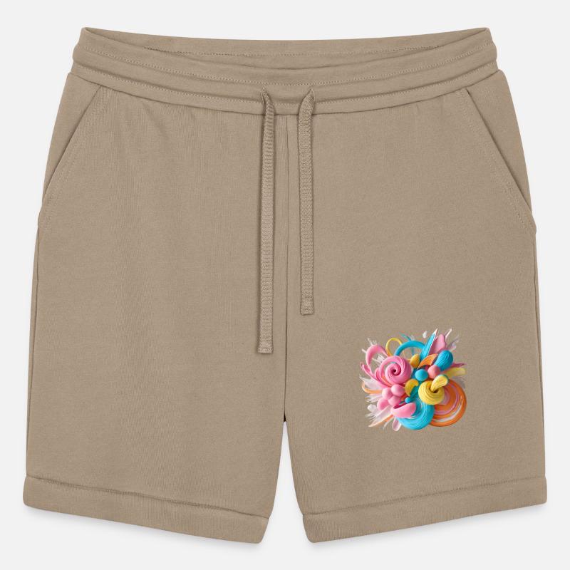 Whimsical Candy-Colored Composition Art