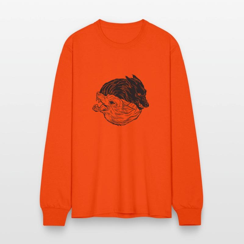 Wolf yin yang meditation philosophy symbol