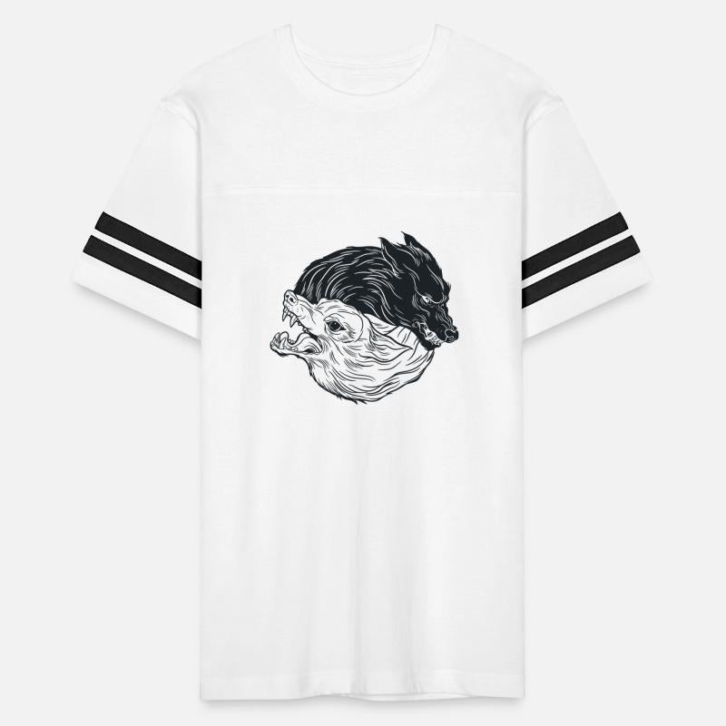 Wolf yin yang meditation philosophy symbol