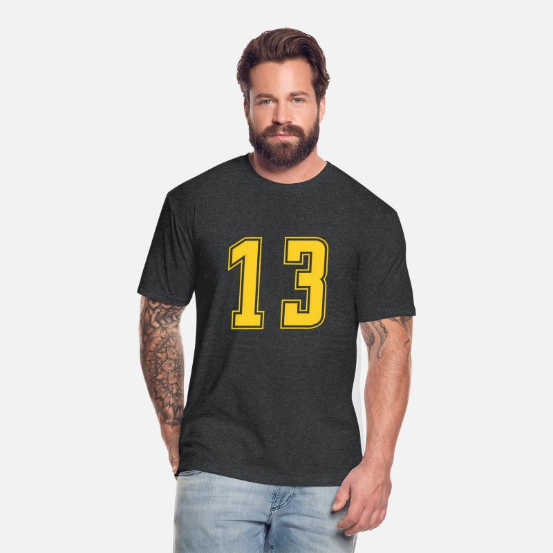 Yellow Number 13 Team Junior Sports Numbered