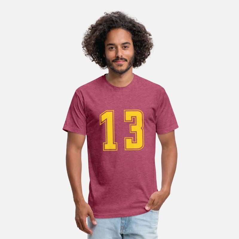Yellow Number 13 Team Junior Sports Numbered