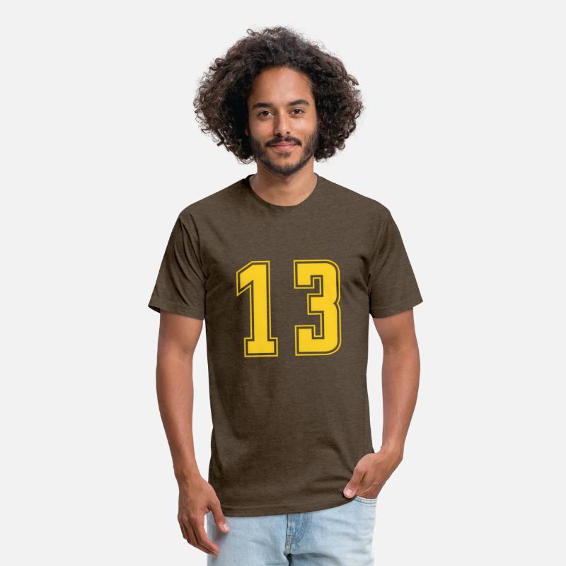 Yellow Number 13 Team Junior Sports Numbered