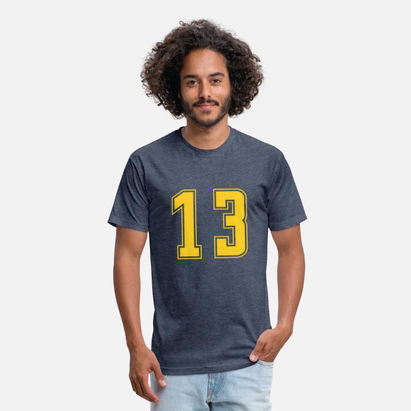 Yellow Number 13 Team Junior Sports Numbered